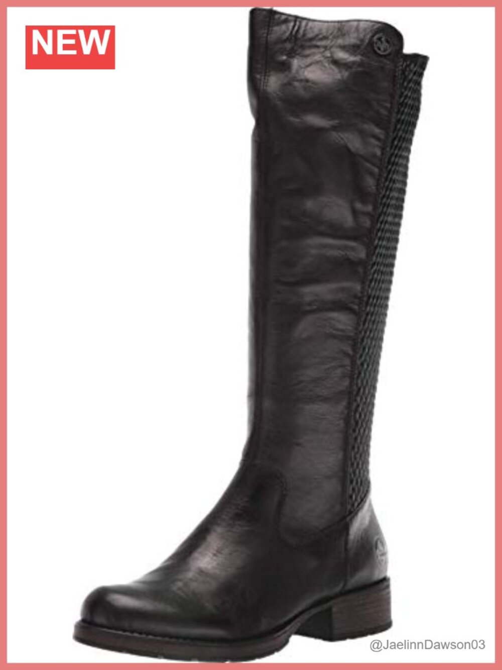 Rieker Z9591 Faith Women's Tall Leather Boots Knee High Pull-On